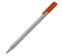 Staedtler Triplus fineliner, feutre de forme triangulaire pour l'écriture avec pointe superfine, largeur de trait environ 0.3 mm, encre de couleur orange, 334-48