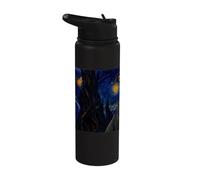 Staffordshire Bull Terrier Chien Van Gogh Nuit étoilée Stainless Steel Insulated Water Bottle