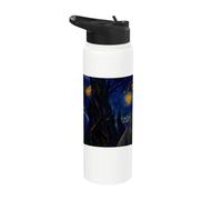 Staffordshire Bull Terrier Chien Van Gogh Nuit étoilée Stainless Steel Insulated Water Bottle