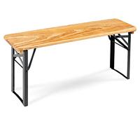 Stagecaptain BBB-117 Hirschgarten Banc de Jardin 4X Set - Robuste et Court (117 cm) - Charnières métalliques Stables - Surface Peinte - Pliable - Structures en Acier - Assise en Bois - Naturel