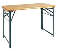 Stagecaptain BBT-119 Hirschgarten Table De Biergarten 119 cm Nature 2X Set | 2 tables de bière robustes et courtes (119 cm de long), Charnières métalliques solides faciles à ouvrir/fermer, 5 x 75, 5 cm