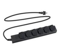 Stagecaptain PSO-6 BK rallonge d'extérieur de 6 multiprises IP44