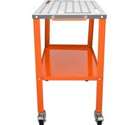 Stahleinfass, dimensions 36" x 18", établi portable avec une capacité de charge de 1200 lbs, roues verrouillables, 4 supports pour outils, trous de montage de 5/8", coffret à outils