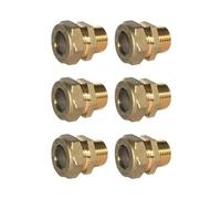 Stahlmann Lot de 6 raccords de manchons d'embrayage pour tuyau ondulé en acier inoxydable, montage rapide, EasyFix, Fitting Full Set Taille : (M) 25 x 1 EF