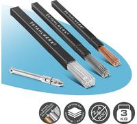 STAHLWERK Baguettes de soudage TIG avec TIG Pen acier inox aluminium 2,4 x 500 mm