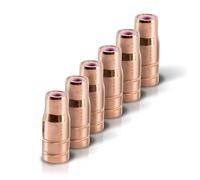 STAHLWERK Buse originale pour fil fourré Buse gaz pour fil fourré Soudage MIG MAG adaptée aux torches AK15/MB15 jusqu'à 200A FLUX Soudage sans gaz Accessoires de soudage SET de 6 pièces