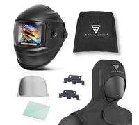 STAHLWERK Casque de soudage Automatique 3-en-1 Booster - Kit avec Bonnet de Soudure, True Colour, obscurcissement Auto. DIN 4-13, mémoire de Jobs, Classe Optique 1/1/1/2, Champ 116 x 81 mm