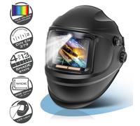 STAHLWERK Casque de soudage automatique 3 en 1 RAPTOR - Casque de soudeur avec True-Colour, lumière LED, obscurcissement automatique DIN 4-13, classe optique 1/1/1/2