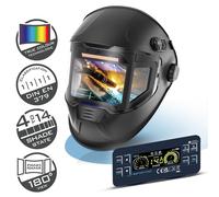 STAHLWERK Casque de soudage automatique 3 en 1 SPLIT - Casque de soudeur avec True-Colour, obscurcissement automatique DIN 4-14, classe optique 1/1/1/1, champ de vision 180