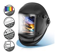 STAHLWERK Casque de soudage automatique 3 en 1 TITAN - Casque de soudeur avec True-Colour, obscurcissement automatique DIN 4-14, mémoire des tâches, classe optique 1/1/1/1