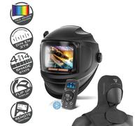 STAHLWERK Casque de soudage automatique MASTER 3-en-1 en kit avec cagoule de soudage
