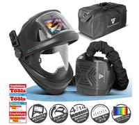 STAHLWERK Casque de soudage automatique MASTER AIR Système d'air frais TH3 Protection respiratoire PAPR