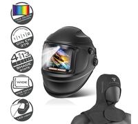 STAHLWERK Casque de soudage automatique RAPTOR 3-en-1 en kit avec cagoule de soudage