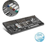 STAHLWERK Coffret d'outils avec 186 pièces de jeu d'embouts et de douilles CrV