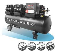 STAHLWERK Compresseur 10 bar 240 L 9,86 CV 7,25 kW 1250 l/min Compresseur d'air comprimé
