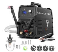 STAHLWERK Découpeur plasma CUT 50 P - Appareil de découpage plasma de 15 à 45 A, puissance de coupe jusqu'à 15 mm, Plasma Cutter avec allumage pilote HF, refroidissement Smart