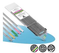 STAHLWERK Electrodes en tungstène or, gris, rose, blanc, vert 2,4 mm 2 par set de 10