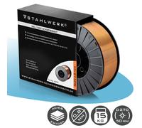 STAHLWERK Fil de soudage MIG MAG Premium Bobine de fil ER70S-6 SG2 0,8 mm 15 kg