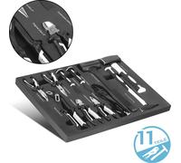 STAHLWERK Garniture pour chariot à outils Set de 11 outils avec garniture en mousse