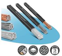 STAHLWERK Kit de baguettes de soudage ER70S-G3, ER307Si & ER4043Si5 2,5/2,4 x 500 mm chacune 1kg