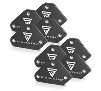 STAHLWERK Lot de 2 x 4 équerres de soudage magnétiques 4 kg | Aimant de soudage pratique de 9 lbs | Angle magnétique | Positionneur de soudure avec forte adhérence