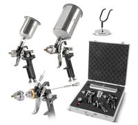 STAHLWERK Kit de pistolets de peinture HVLP SGS-1125 ST 21 pièces 3 pistolets de peinture