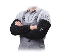 STAHLWERK Manches pour soudeurs | Manchettes pour soudeurs | Manchettes de protection pour soudeurs | Vêtements de protection pour soudeurs avec ceinture élastique en cuir croûte de haute qualité