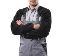 STAHLWERK Manches pour soudeurs | Manchettes pour soudeurs | Manchettes de protection pour soudeurs | Vêtements de protection pour soudeurs avec bretelles en cuir croûte de haute qualité