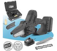 STAHLWERK Mini tronçonneuse à chaîne sans fil 20 V Kit batterie Chargeur de chaîne Chaîne de rechange