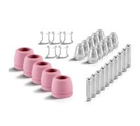STAHLWERK P-60 Accessoires plasma Pièces d'usure Buses plasma + électrodes + capuchons en céramique pour torche de découpage plasma à allumage pilote P-60 CUT, jeu de 30 pièces
