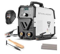 STAHLWERK Poste à souder à l'électrode ARC 200 Puls Pro - Kit complet - Soudage sans gaz, MMA, électrode, Inverter Lift-TIG de 200 A, Hot Start, Arc Force, Antistick, IGBT, fonction Pulse