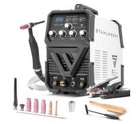 STAHLWERK Poste de soudage sous protection gazeuse 2 en 1 combiné AC/DC TIG 200 ST - TIG & MMA (E-Hand/ARC) jusqu'à 200 A, mode 2T & 4T, soudage TIG AC pour l'aluminium