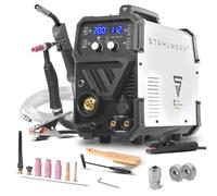 STAHLWERK Poste à souder combiné 3-en-1 MTM-200 ST - Inverter combiné pour TIG, MIG/MAG, MMA jusqu'à 200 A, dévidage synergique, entraînement 4 galets, compatible fil fourré, acier, tôles fines