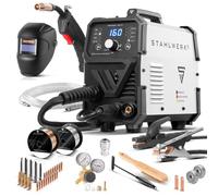 STAHLWERK Poste à Souder MIG/MAG 160 M - Kit complet - Onduleur Combiné 5-en-1 Compact de 160 A pour FLUX (Fil Fourré), MMA (ARC) & Lift-TIG (DC), Seulement 6,8 kg, Hotstart et Anti-Stick
