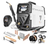 STAHLWERK Poste à souder MIG/MAG 200 Double Puls Pro - Kit complet - Entièrement synergique 200 A, fonction MMA (ARC), fonction Pulse & Double Pulse, mémoire de jobs, incl. torche AK-25/MB25