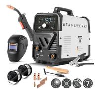 STAHLWERK Poste à souder Mini FLUX 120 ST Digital - Equipement complet - Soudage au fil fourré sans gaz de protection jusqu'à 120 A, fonction Lift-TIG & MMA