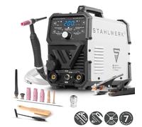 STAHLWERK Poste à souder sous protection gazeuse 2 en 1 combiné DC TIG 200 ST - fonction TIG & MMA (E-Hand) jusqu'à 200 A, pour acier, inox, cuivre, laiton, pas d'alu