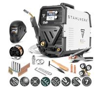 STAHLWERK Poste à souder sous protection gazeuse MIG/MAG 200 Double Pulse Pro - Equipement complet - Entièrement synergique avec 200 A, fonction MMA, fonction pulse & double pulse