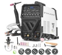 STAHLWERK Poste de soudage 3 en 1 combiné AC/DC TIG 200 Puls CUT ST - 200 A, convient pour MMA, aluminium et tôles fines, avec fonction CUT 45 A