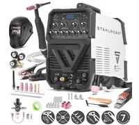 STAHLWERK Poste de soudage 3 en 1 combiné AC/DC TIG 200 Puls CUT ST - 200 A, convient pour MMA, aluminium et tôles fines, avec fonction CUT 45 A
