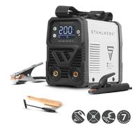 STAHLWERK Poste de soudage à électrodes ARC 200 MD Digital - MMA (E-Hand) & Lift-TIG (DC) jusqu'à 200 A, sans gaz, ARC-Force, Hotstart, Anti-Stick, Smart Cooling