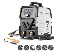STAHLWERK Poste de soudage à électrodes ARC 200 Synergic Pro Digital - MMA (E-Hand) jusqu'à 200 A, soudage sans gaz de protection, Lift-TIG Inverter, Hotstart