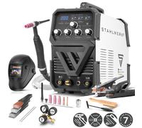 STAHLWERK Poste de soudage sous protection gazeuse 2 en 1 combiné AC/DC TIG 200 ST - équipement complet - TIG & MMA (E-Hand) jusqu'à 200A, mode 2T & 4T, soudage TIG AC pour l'aluminium