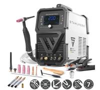 STAHLWERK Poste de soudage sous protection gazeuse 3 en 1 combiné AC/DC TIG 200 ST Digital - TIG & MMA jusqu'à 200 A, mode Clean pour le nettoyage électrochimique