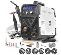 STAHLWERK Poste de soudage sous protection gazeuse 3-en-1 Kombi MTM-200 ST - Inverseur combiné pour TIG, MIG/MAG, MMA/E-Hand jusqu'à 200 A, entraînement à 4 galets, convient au fil fourré