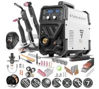 STAHLWERK Poste de soudage sous protection gazeuse 4-en-1 combiné CTM-250 ST - équipement complet - TIG, MIG/MAG, MMA (E-Hand/ARC), FLUX (fil fourré) 200 A, CUT (plasma) 45 A