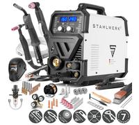 STAHLWERK Poste de soudage sous protection gazeuse 6-en-1 combiné CTM-416 Puls Pro - équipement complet - CUT, TIG, MIG/MAG, PULS, MMA (E-Hand), FLUX jusqu'à 160 A, CUT jusqu'à 40 A