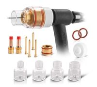 STAHLWERK Premium TIG Kit de lentilles de gaz en verre 14pièces Accessoires de soudage avec buses de gaz en verre, isolateur de torche de soudage et adaptateur de buse de verre pour WP SR 17, 18, 26