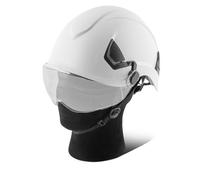 STAHLWERK SVH-100 ST Casque de protection avec visière EN397 EN166 Casque forestier | casque de sécurité | protection de la tête | casque de chantier | casque de travail avec protection des yeux