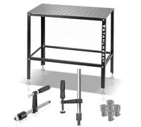 STAHLWERK Table de soudage - Table de soudage et de montage robuste avec système de trous D16 et plan de travail de 3 mm - Kit de bricolage avec pinces à vis et de serrage ainsi que boulons de serrage